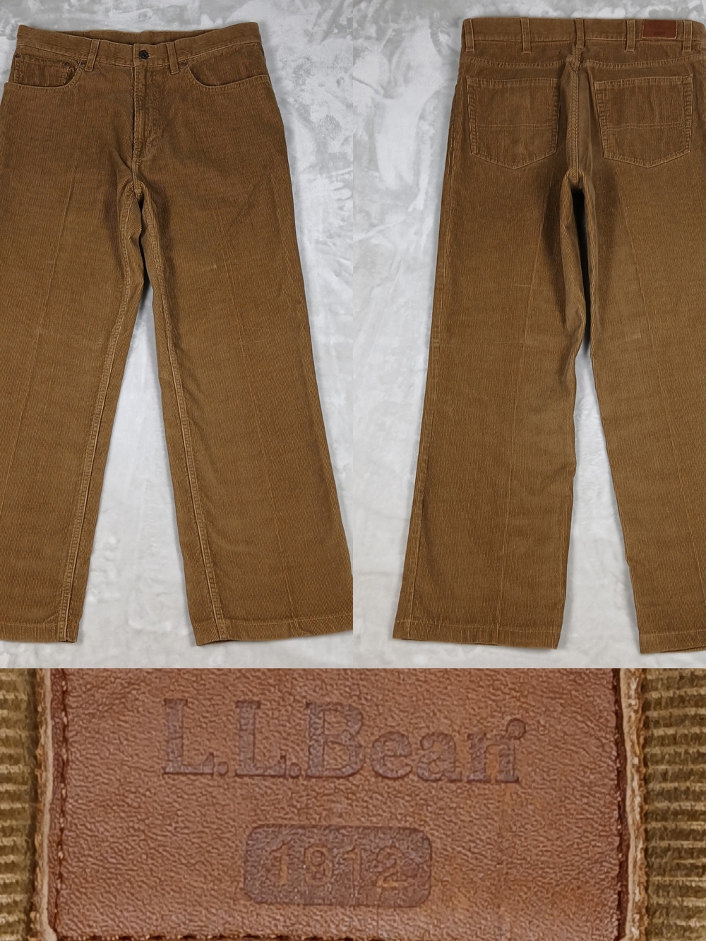 L.L. Bean 1912 Corduroy Pants 34x32 Men's Fits 34x28